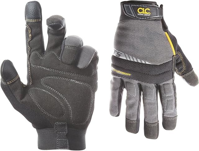 Kuny's 125m Medium Handyman Flexgrip Gloves, Grey, M (Pack of 2)