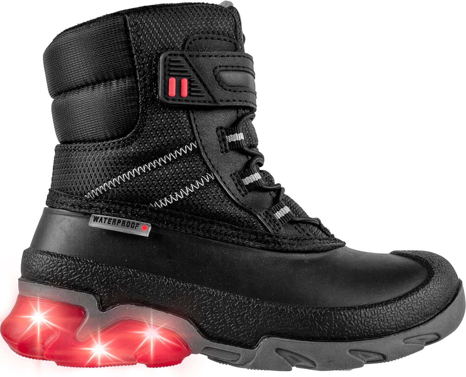 Absolute Ryder Little Kid Light Up Snow Winter Boots, Warm, Insulated, Waterproof Shell