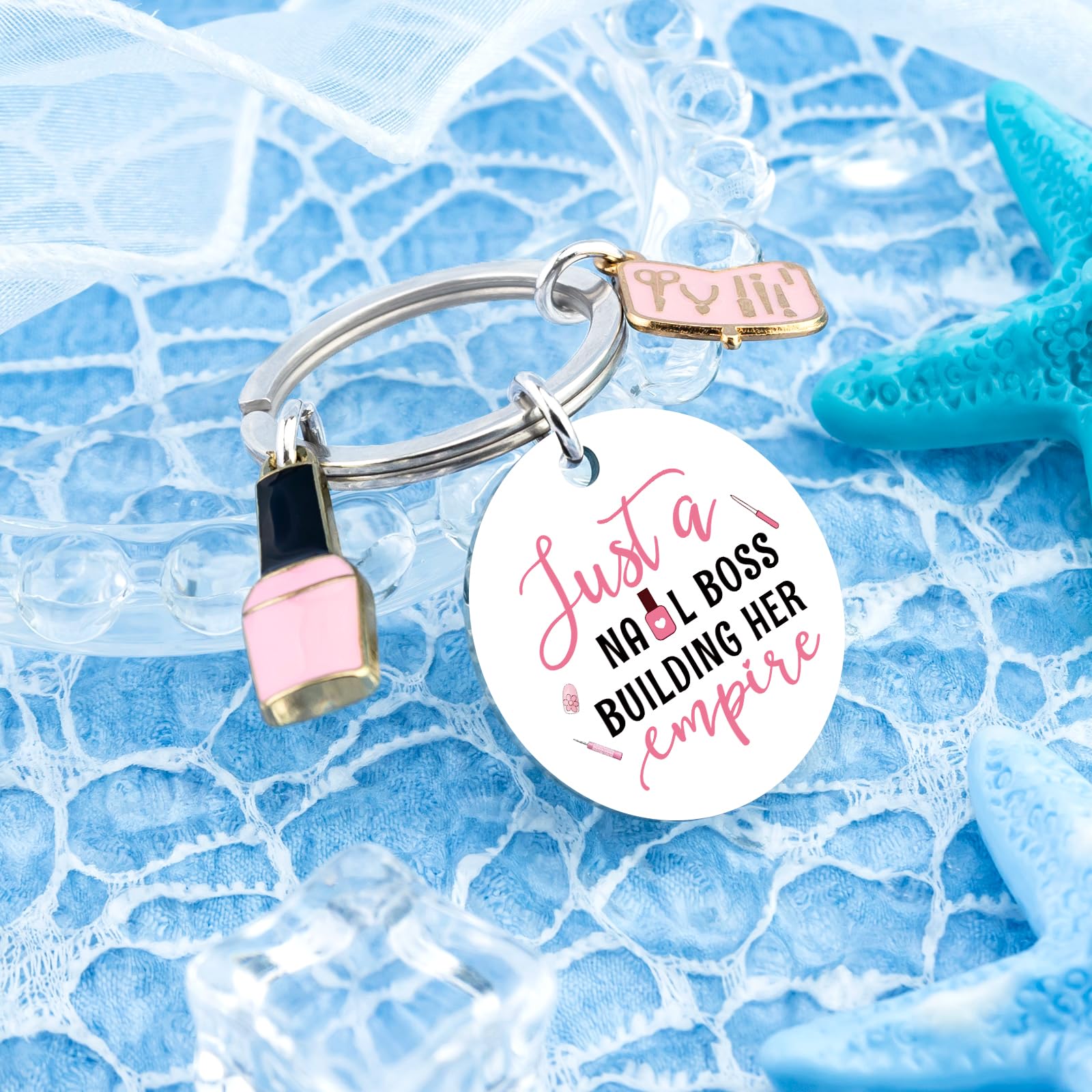 Nail Tech Gifts Manicurist Keychain Nail Accessories for Technician Nails Stuff for Techs Nails Decor Tech Must Haves for Lovers Women Essential Things for Techs Art