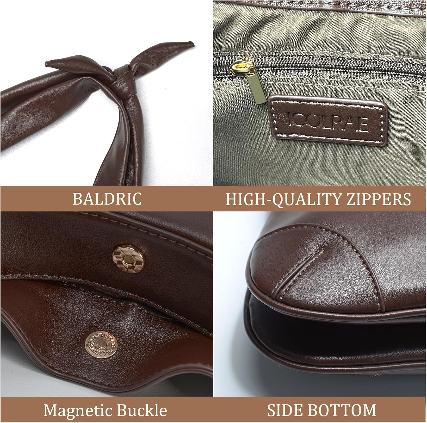 Shoulder Bag Trendy Hobo Handbag for Women, Vegan Leather Underarm Purse Tote Handbags - Image 5