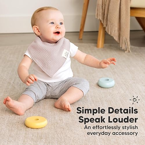 Miniatura 203 de KeaBabies 8 unidades de baberos tipo bandana orgánicos para niñas - Baberos tipo triángulo súper absorbentes para bebés que babean y están en