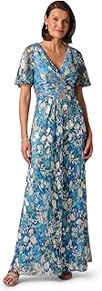Adrianna Papell Foil Crinkle Gown
