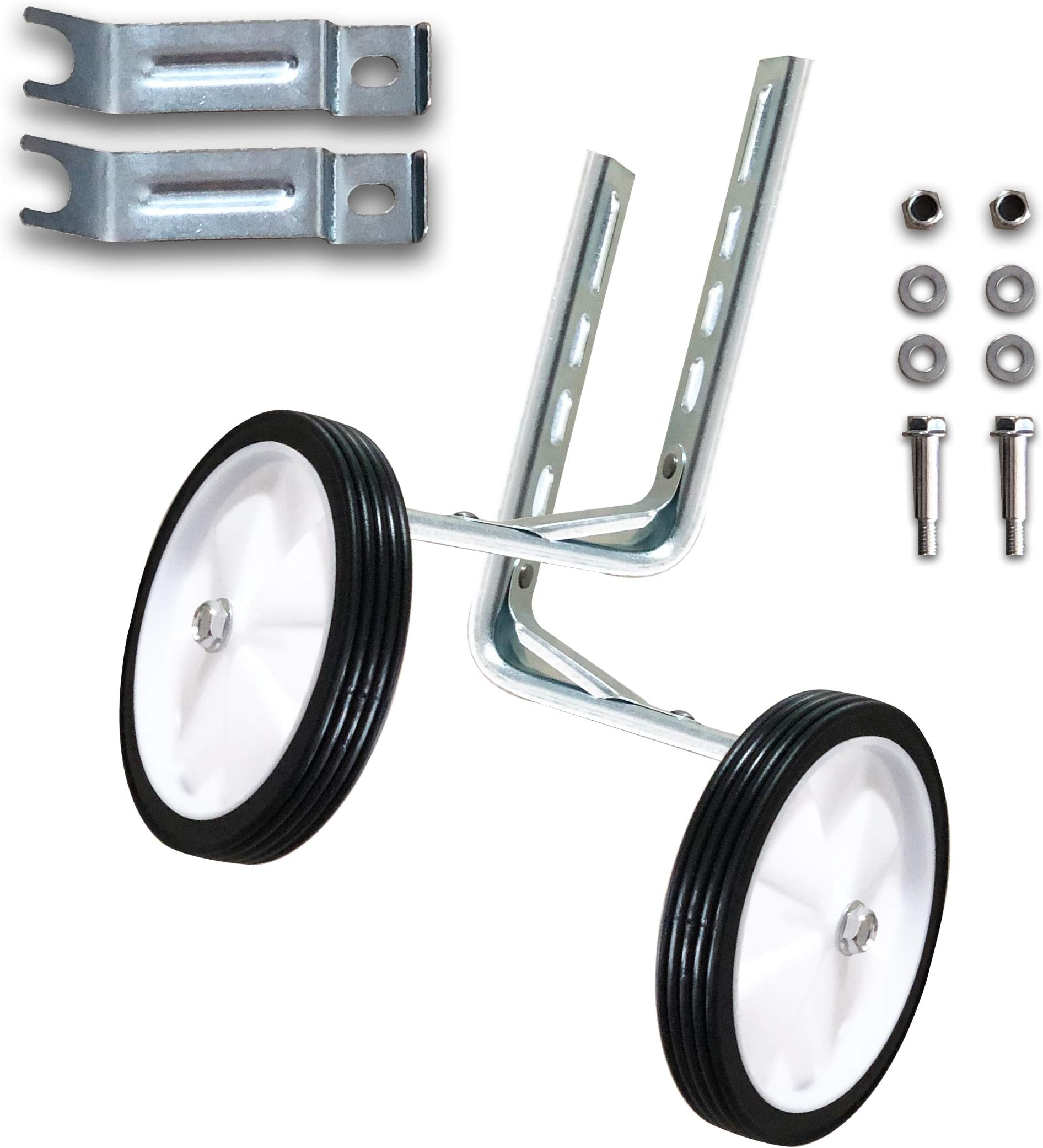 Heavy Duty Training Wheels For Kids - Premium Design with Reinforced Metal to Prevent Breaking and Bending, Safe For Your Child - Anti-Slip Wheels, Easy To Install - Bicycle Training Wheels