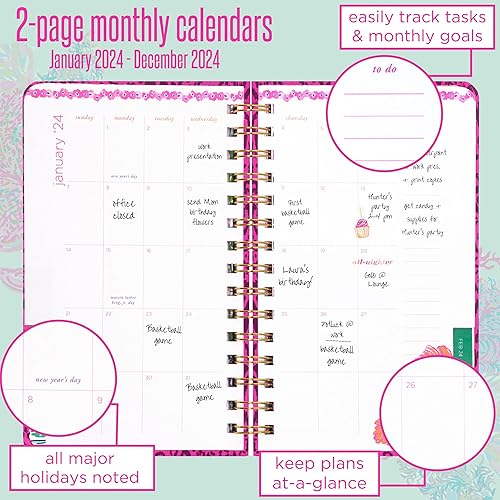 Miniatura 3 de Lilly Pulitzer Agenda diaria 2024, Amarena Cherry