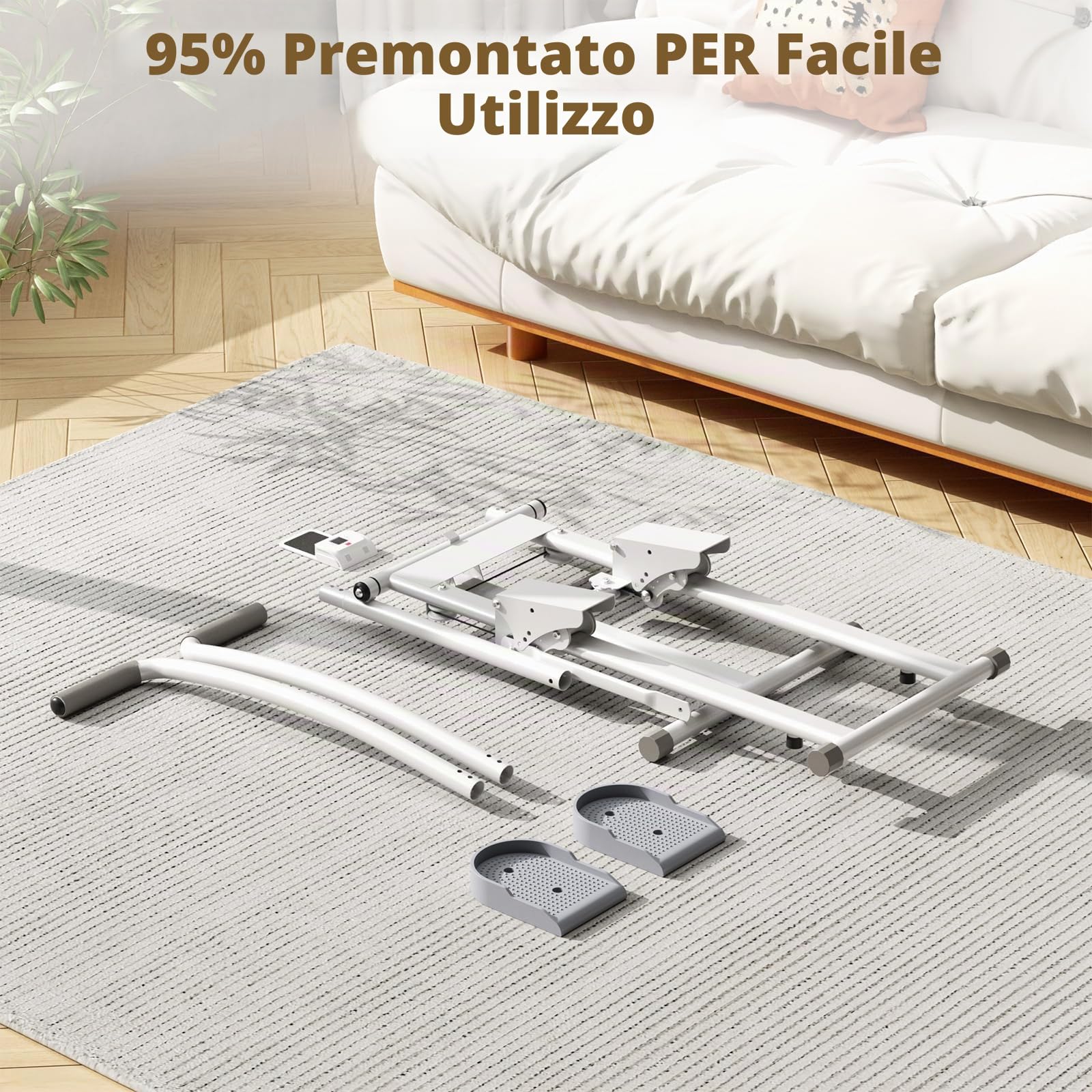 Stair Stepper Verticale Macchine,CEIEVER Stepper Fitness Casa con 3 Altezze Regolabili Pieghevole per Macchine Cardio Verticali Stair Stepper Per la Casa e l'ufficio