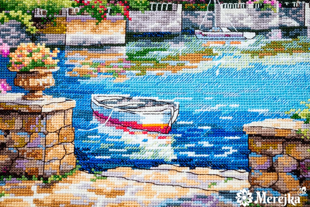Merejka Kit punto croce Lago di Como