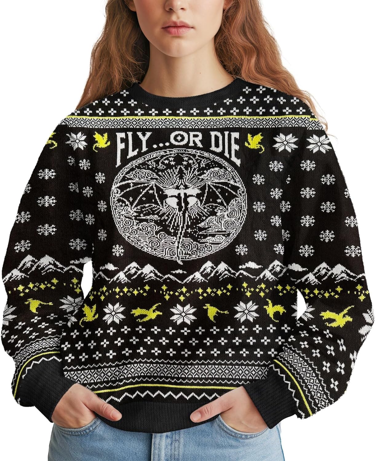 34HD Ugly Xmas SweaterFunny Knit Christmas Sweater for Women & Men 2025, Long Sleeve Crewneck Holiday Pullover, Unisex Gift