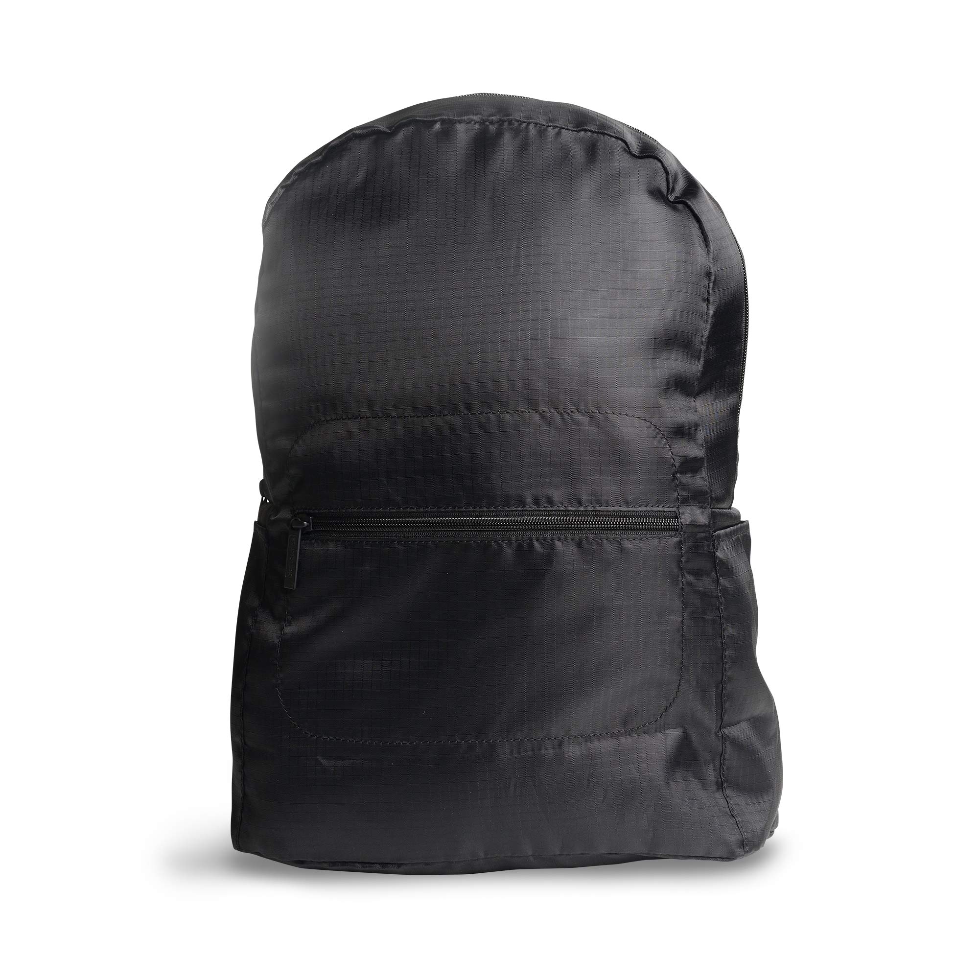 Brandless Foldable Backpack - Travel Essentials Breathable Mesh Straps Pockets 100 Recycled Polyester Eco-Friendly Sustainable Travel Minimalist Design