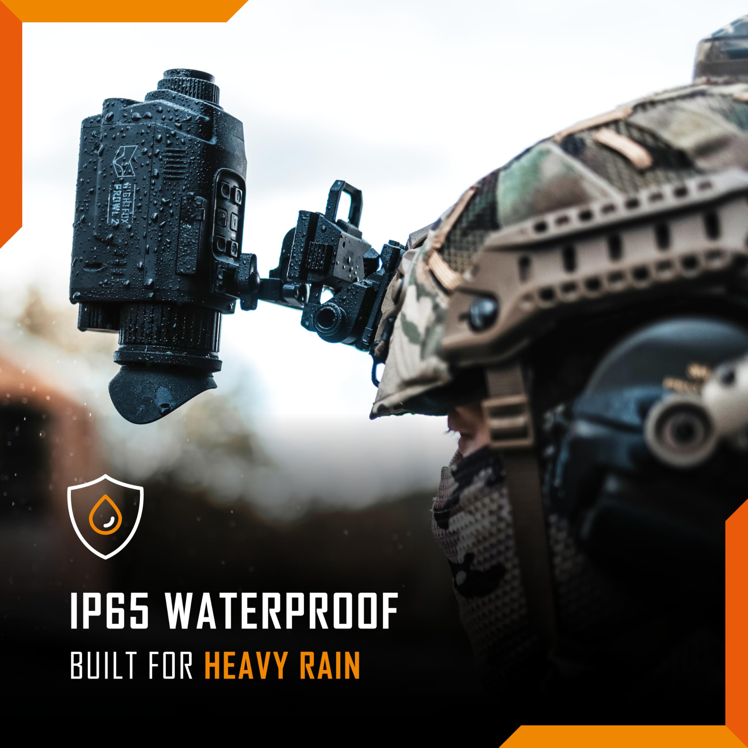 Nightfox Prowl 2 Night Vision Goggles, Infrared Night Vision Monocular, Wide Angle Lenses, Up to 105° FOV, Covert 940nm IR, 32GB SD Card, IP65 Waterproof, Head & Helmet Mounted Digital NVG for Airsoft