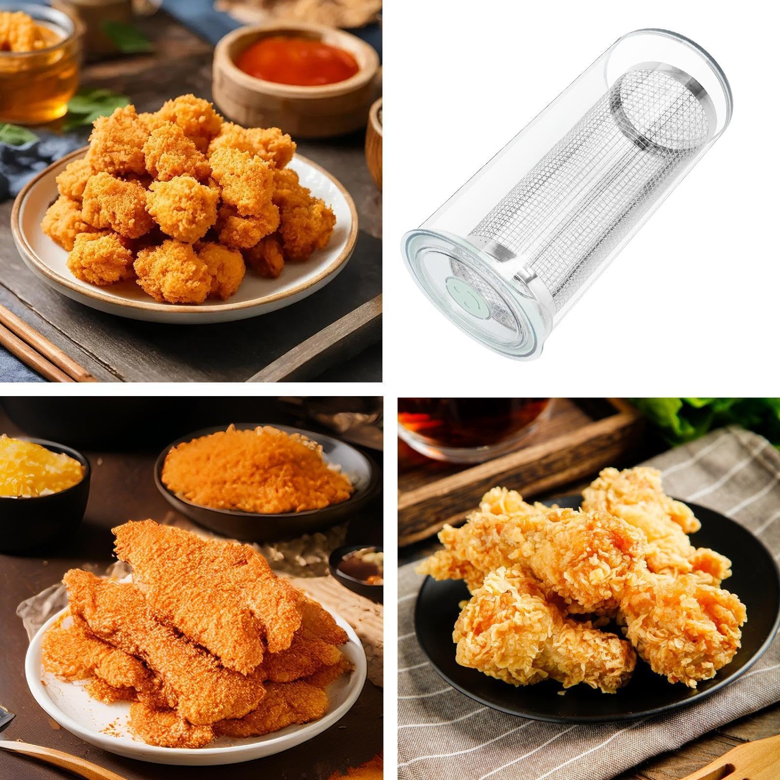 Shaker Per Impanatura Dispenser Trasparente A 360 Gradi