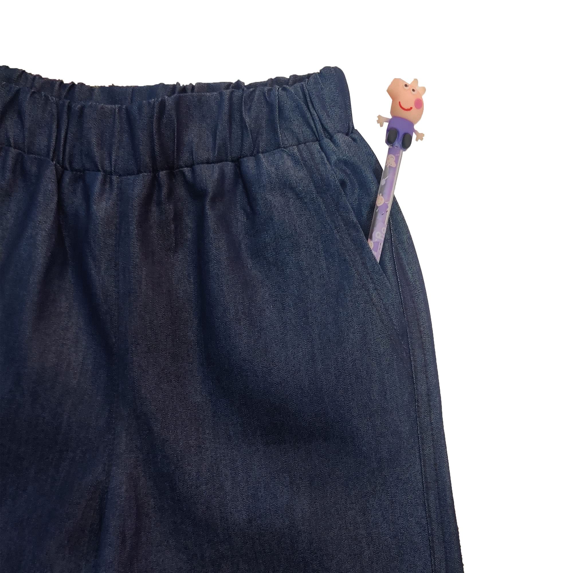 mininest Kids Unisex Denim Shorts for Boys & Girls - Denim Blu 2-3 Year 2