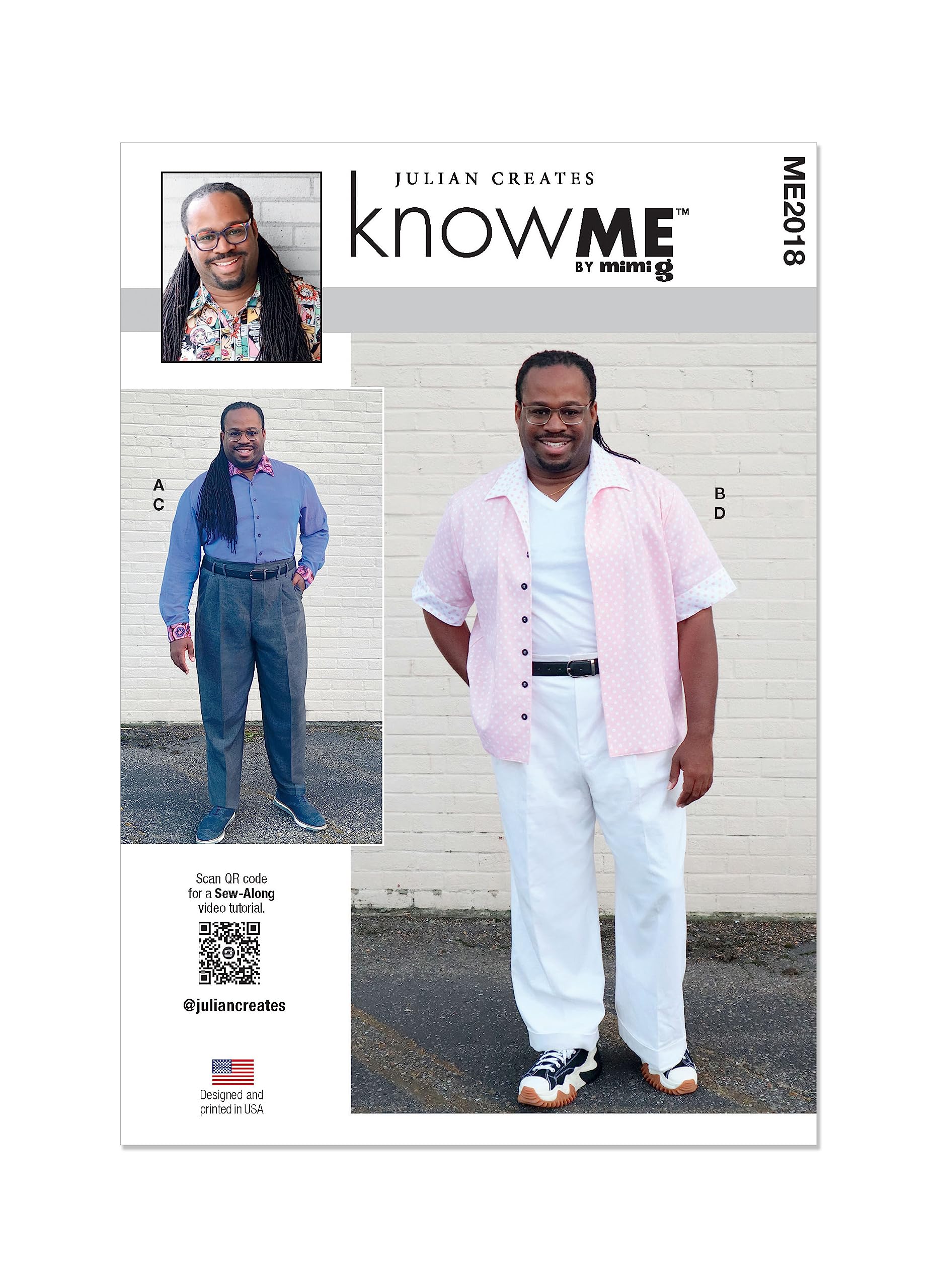 Know Me ME2018 chemise et pantalon homme par Julian Creates pour un look casual chic