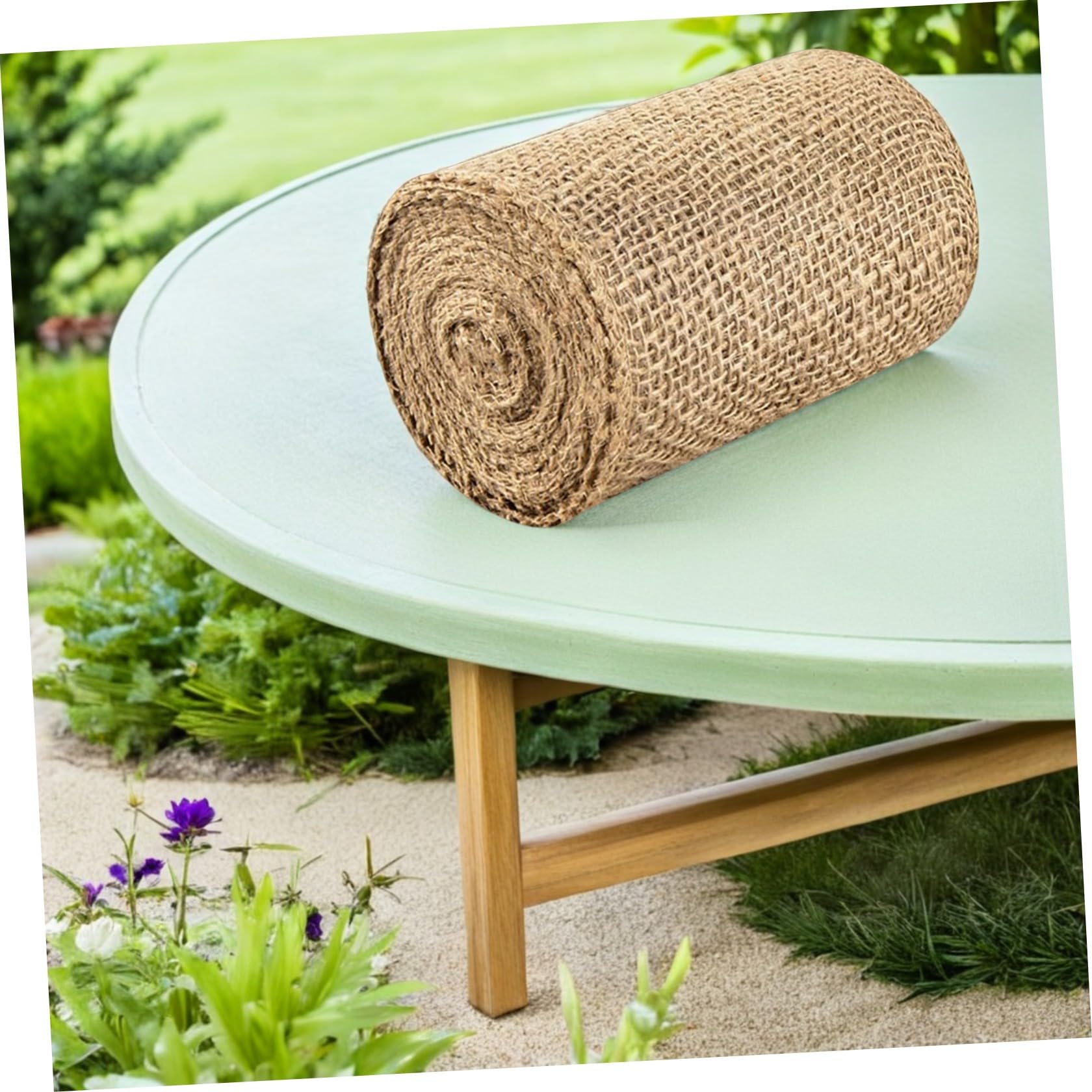 Milisten Protezione Tronco Piante in Juta, Rotolo 20cm X 5m Beige
