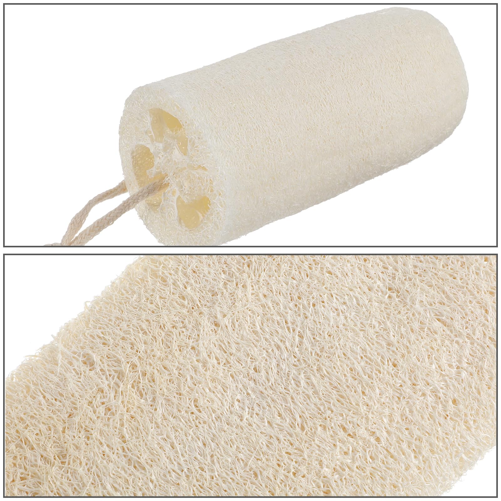 Organiczna naturalna gąbka luffa, gąbka prysznicowa Luffa do głębokiego czyszczenia skóry, złuszczająca peeling pleców dla mężczyzn kobiet dorosłych SPA piękna kąpiel codzienna pielęgnacja