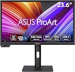 ASUS ProArt Display PA248QV Moniteur 24,1 po WUXGA (1920 x 1200) 16:10, 100% sRGB/Rec.709 ΔE < 2, IPS, DisplayPort HDMI D-Sub, Vérifié Calman, Confort Oculaire, Anti-Éblouissement, Inclinaison, Pivot, Rotation, Réglable en Hauteur