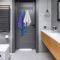 Vista 4 de Organizador de rejilla con 6 ganchos para la puerta DecoBros, en plata