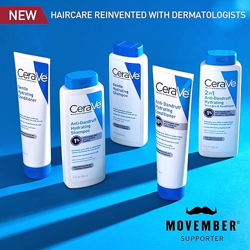 Miniatura 2 de CeraVe Champú hidratante anticaspa, tratamiento de caspa de piritiona y zinc al 1% con ceramidas, niacinamida y ácido hialurónico, ayuda a eliminar