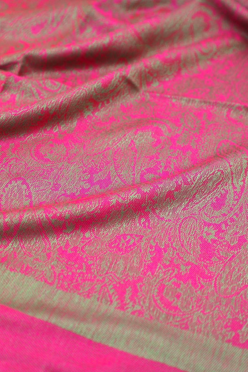 Achillea Two-Tone Vintage Paisley Pashmina Scarf – Lightweight Wrap & Shawl for Dresses, Weddings, Travel, All Seasons - Image 4