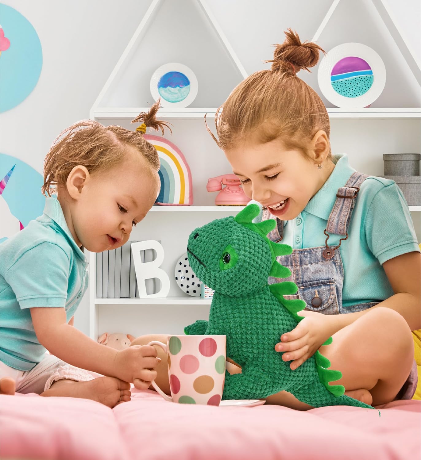 DolliBu Green Iguana Stuffed Animal - Super Soft Stuffed Animals for Girls and Boys, Adorable Stuffed Wild Creatures for Kids and Cute Wild Animals Cuddle Stuffed Animals for Adults - 9 Inches