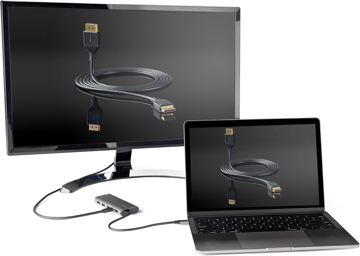 StarTech.com USB C Multiport Adapter - USB-C to HDMI or Mini DisplayPort 4K 60Hz, 100W Power Delivery Pass-Through, 4-Port 10Gbps USB Hub - USB Type-C Mini Dock - w/ 12" Attached Cable (DKT31CMDPHPD) image 9 of 11 B09BDBN46Z