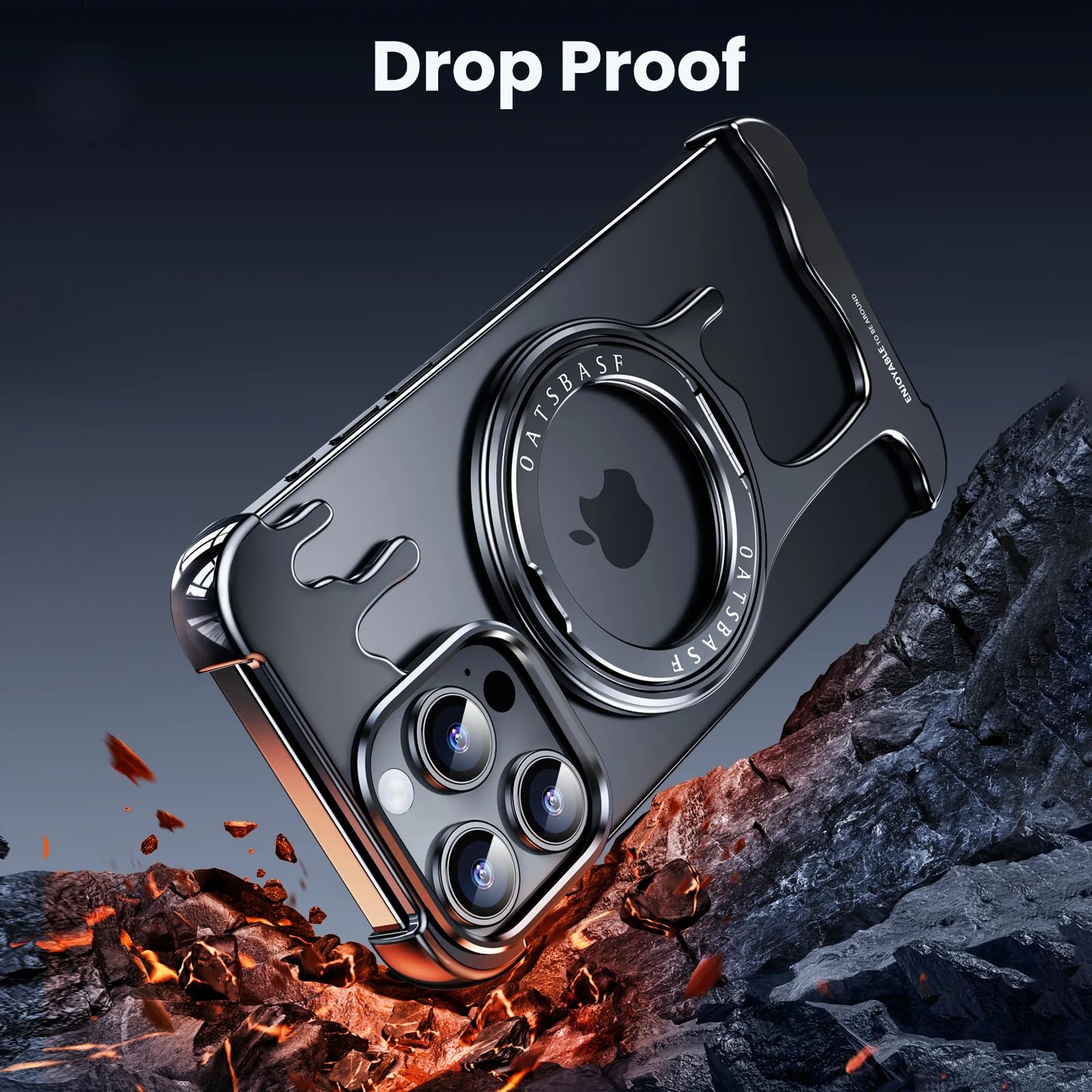 Amazon.co.jp: iPhone 15 Pro Max用メタルフレームレスケース