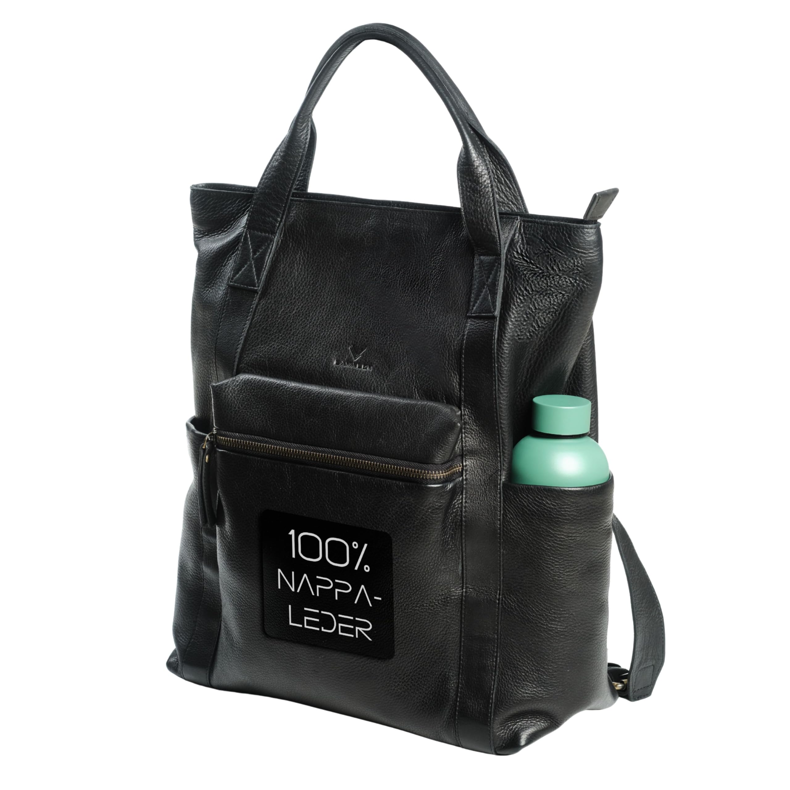Lederrucksack Damen Herren Groß Rucksack Damen mädchen Laptopfach