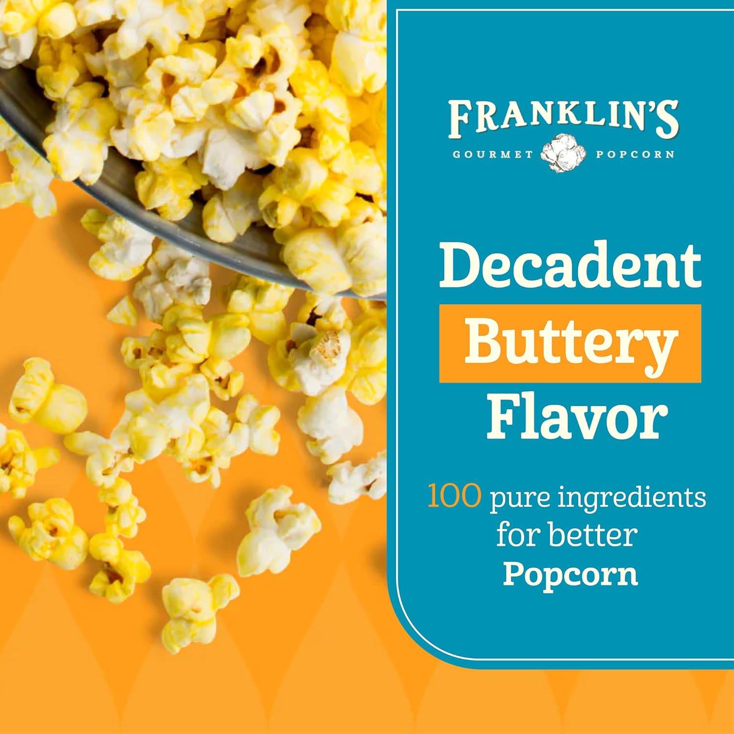 Franklin’s Gourmet Popcorn Butter Flavored Coconut Oil - 30 oz- Zero Trans Fat - Vegan & Gluten Free Movie Theater Popcorn Butter Oil