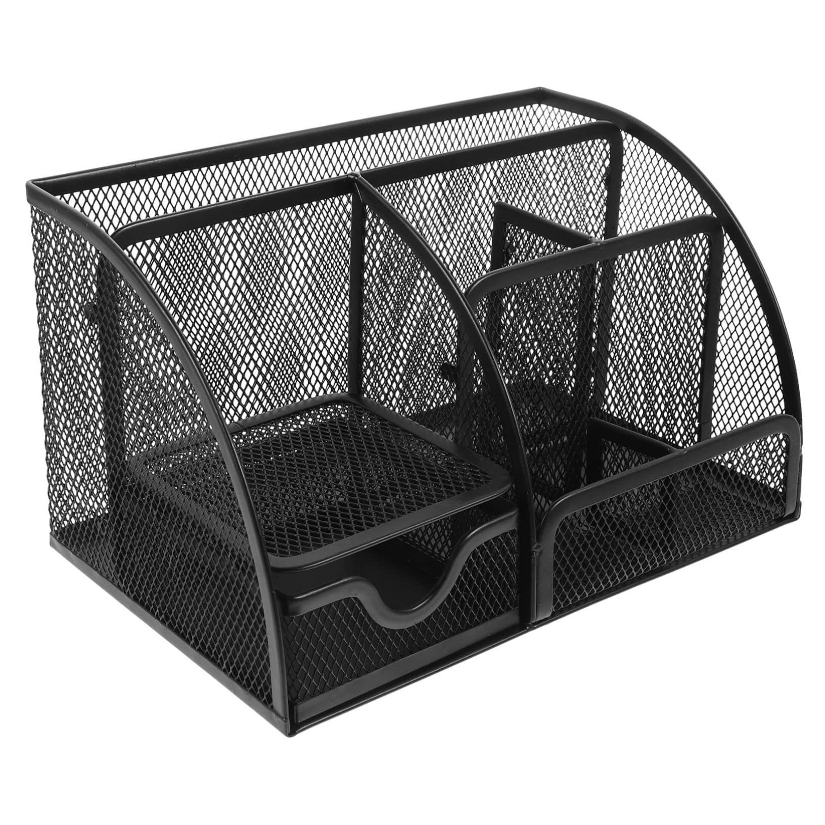 Porte-stylo de bureau en métal à tiroir 7 compartiments haut de gamme durable