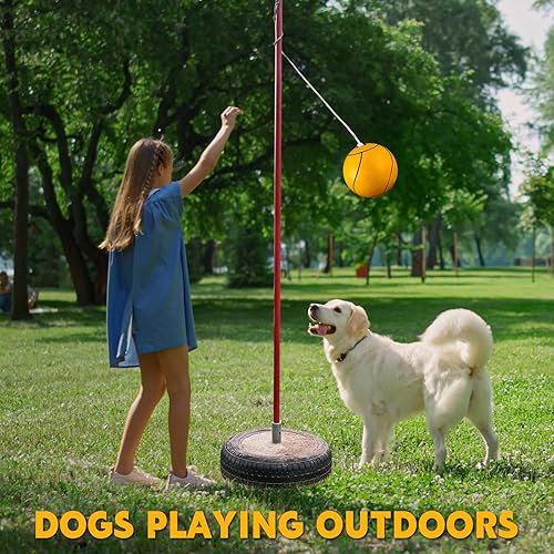 Miniatura 6 de Shappy Juego de pelota de tetherball suave y cuerda de goma, juego de Tetherball de repuesto, equipo de Tetherball con cuerda duradera para niños y