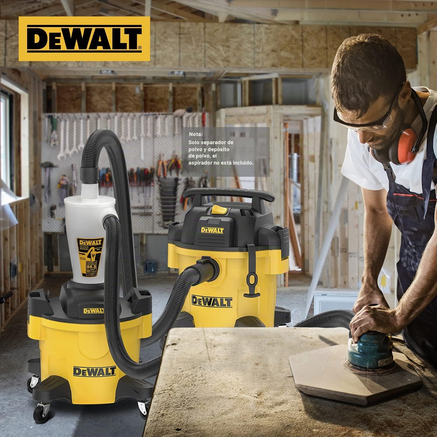 Dewalt DXVCS002 Separador de Polvo, Metal, Amarillo