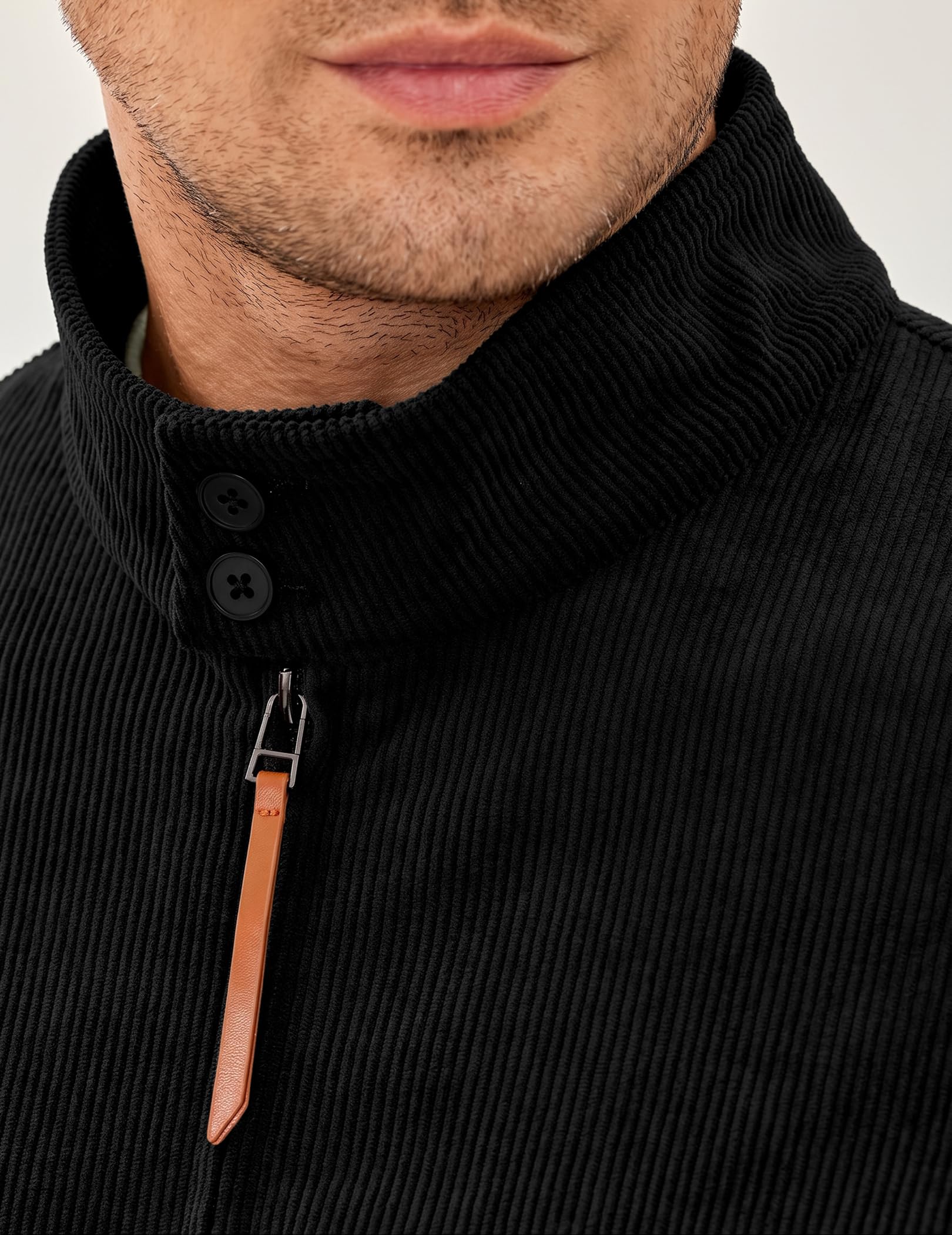JMIERR Übergangsjacke Herren Casual Cord Bomberjacke | Leichte Blouson Jacke Herren,Harrington Jacken,Mit Stehkragen,Mit Innentasche und Futter,Frühling Sommer und Herbst