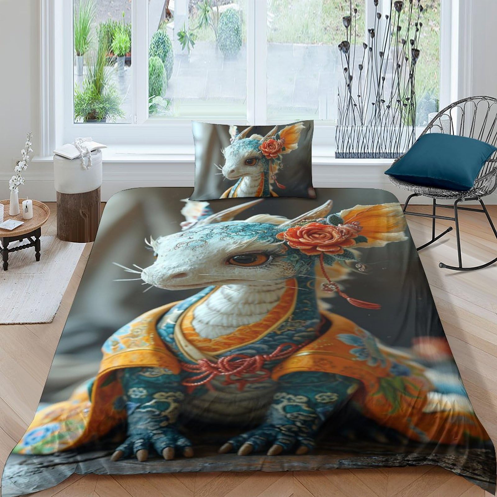 Linge de lit dragon pour créer un cocon douillet dans la chambre