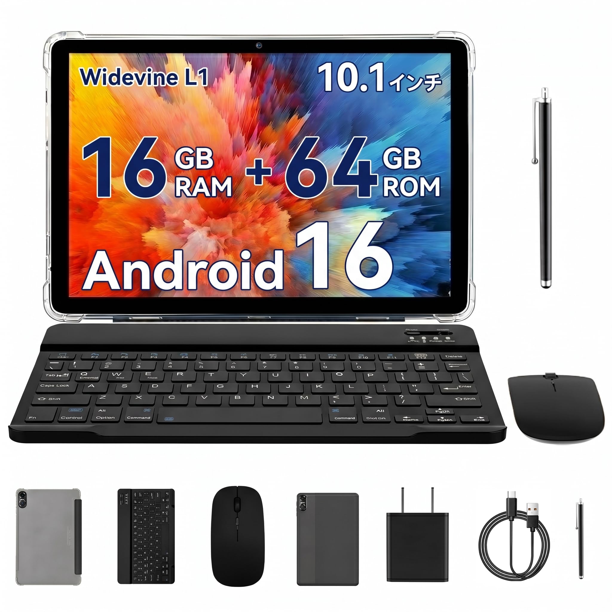 Amazon.co.jp: タブレット 10インチ Android16 Wi-Fi6モデル 4GB+64GB+