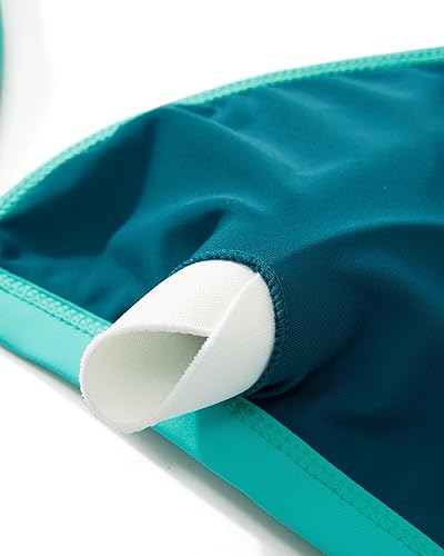 Miniatura 6 de SUUKSESS Conjunto de bikini triangular de corte alto para mujer, traje de baño sexy de cintura alta de 2 piezas