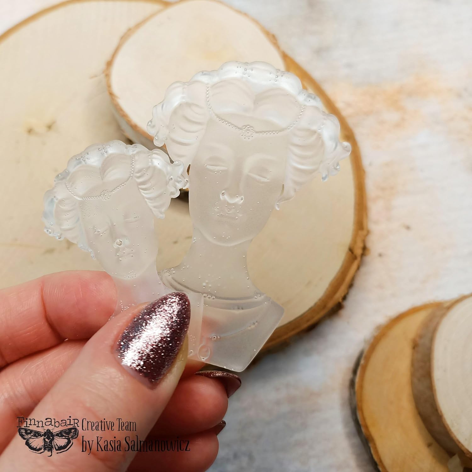 Prima Marketing 655350968618 Moulds, Prima Marketing - Finnabair - Moulds - Vintage Portraits Silicon Mould for Furniture Trims 5"x8"