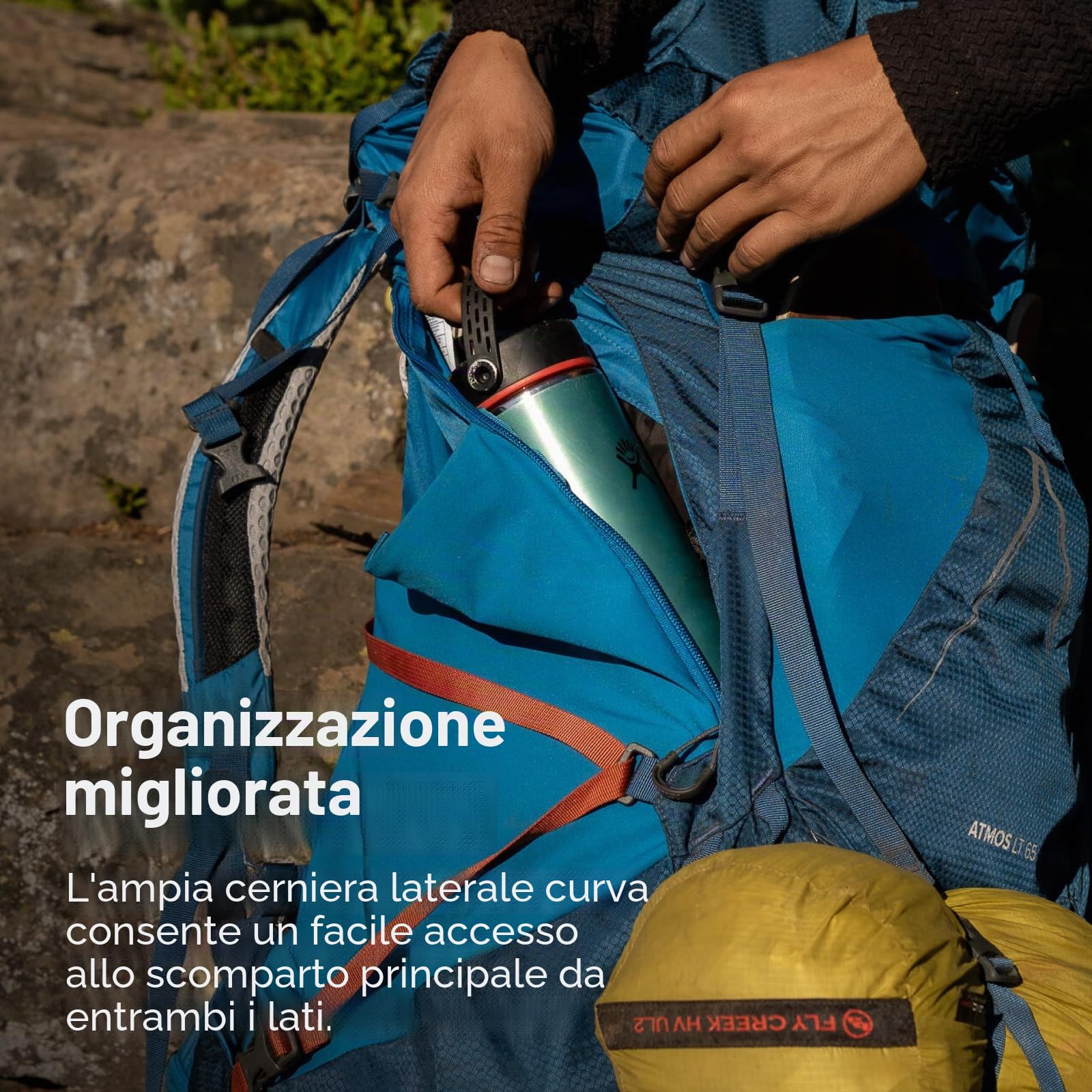 Osprey Atmos AG LT Zaino da trekking uomo, 50L Small/Medium, Blue