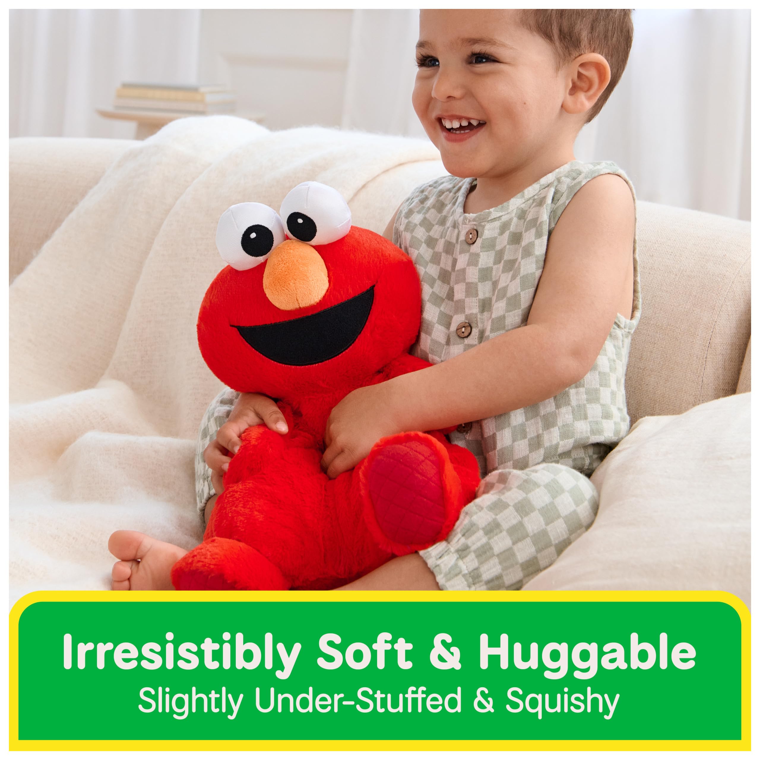 GUND Sesame Street, peluche ufficiale Oh So Snuggly Elmo, Muppet, giocattolo sensoriale, animali di peluche per neonati e neonati, rosso, 31,8 cm