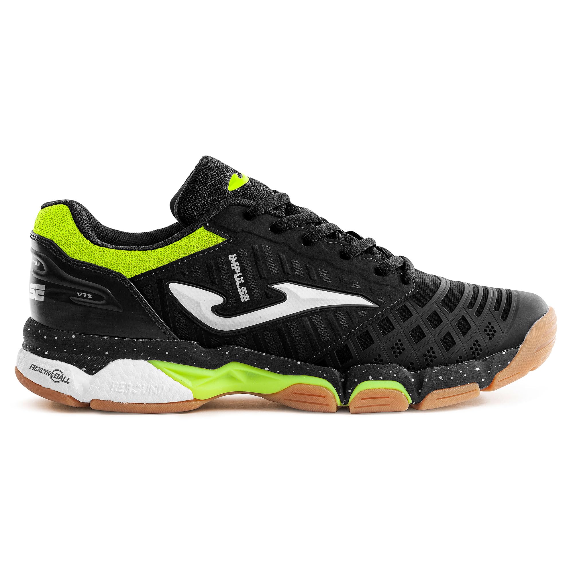 Joma Men's Impulse Volleyball Shoes, Black/White, 12.5 UK