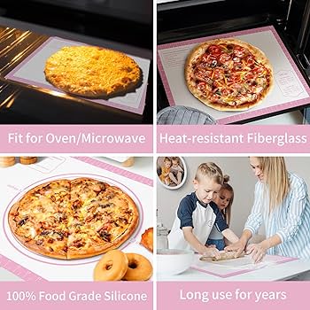 Silicone Pastry Mat Extra Large Non Slip With Measurements Non Stick