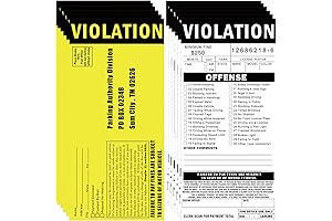 25 Pack Premium Double-Sided Novelty Parking Tickets for Realistic Prank Scenarios