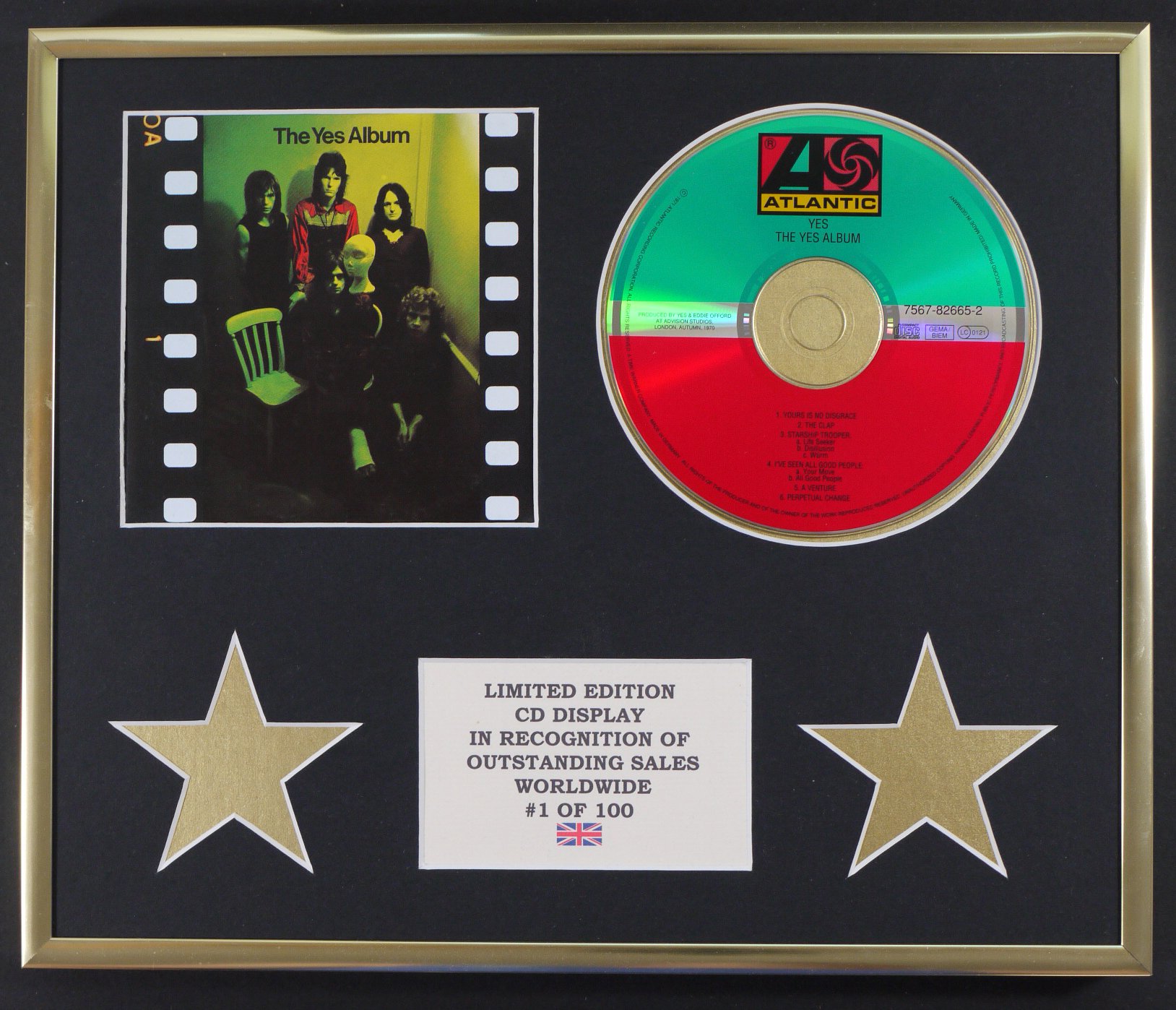 Limited Edition Cd Display Gold Yes/Cd Display/Limited Edition/Coa/The Album