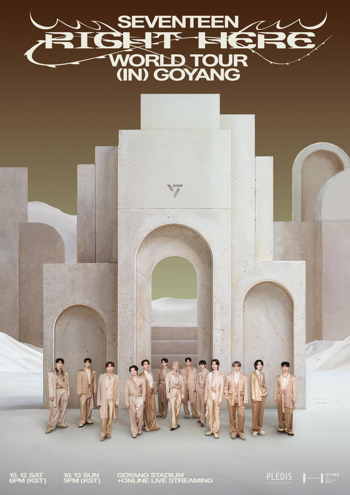 Amazon.com: Póster de Kpop de Seventeen Right Here World Tour 2024