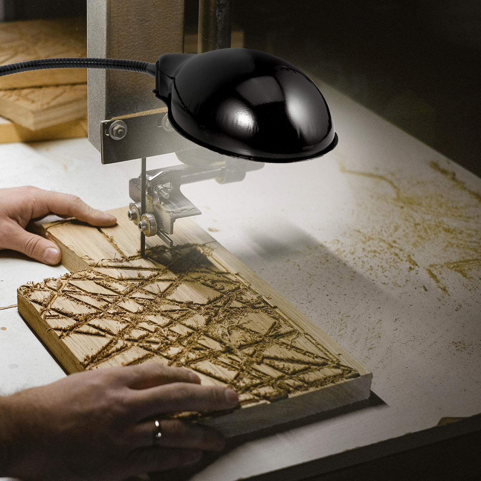 GARVALON Lampe de Travail Flexible Col de Cygne LED pour Machine-outil Éclairage Industriel à Angle Ajustable pour Tour et Fraiseuse Lumière de Travail Économe Énergie