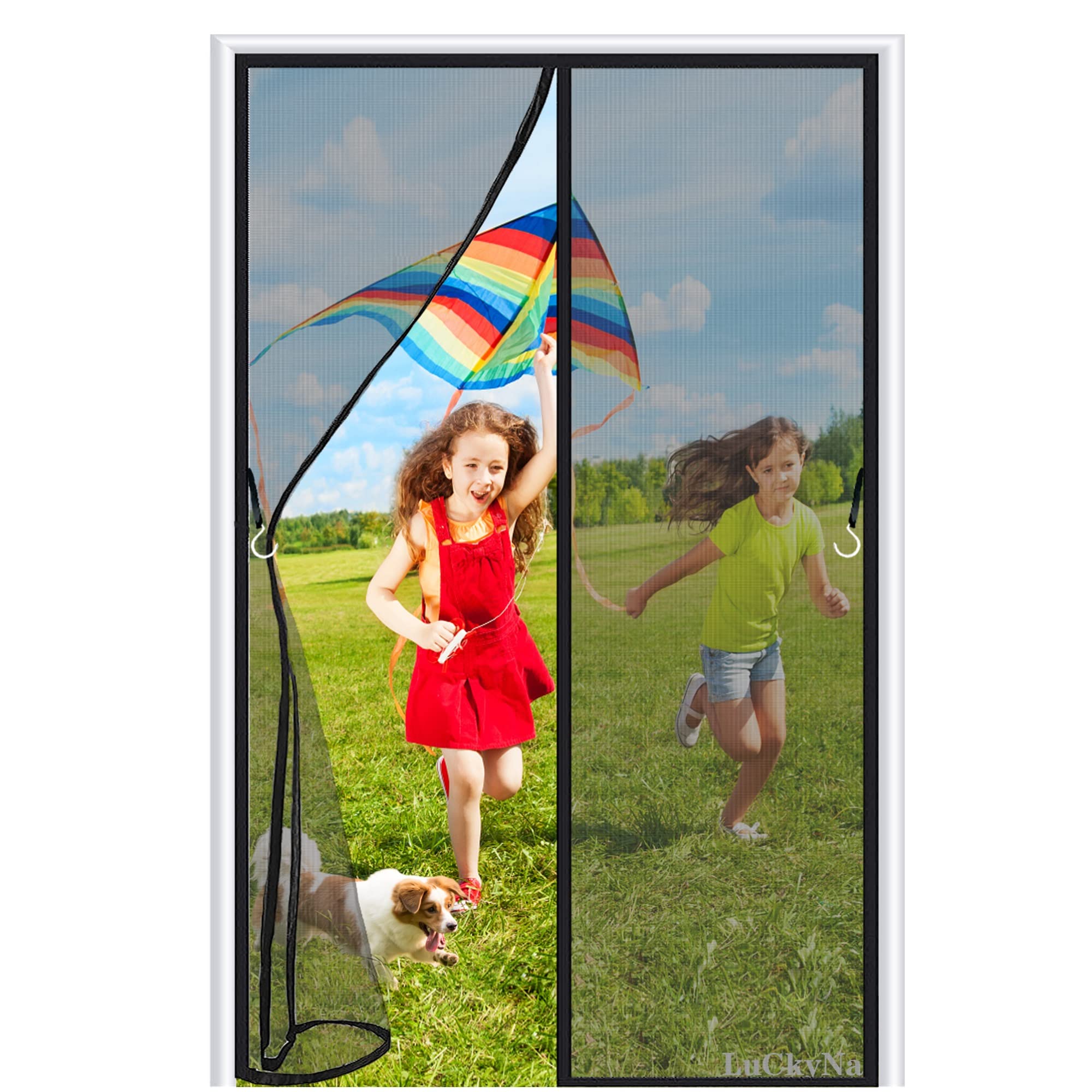 Moustiquaire magnétique anti-insectes rideau mesh amovible 60x210cm
