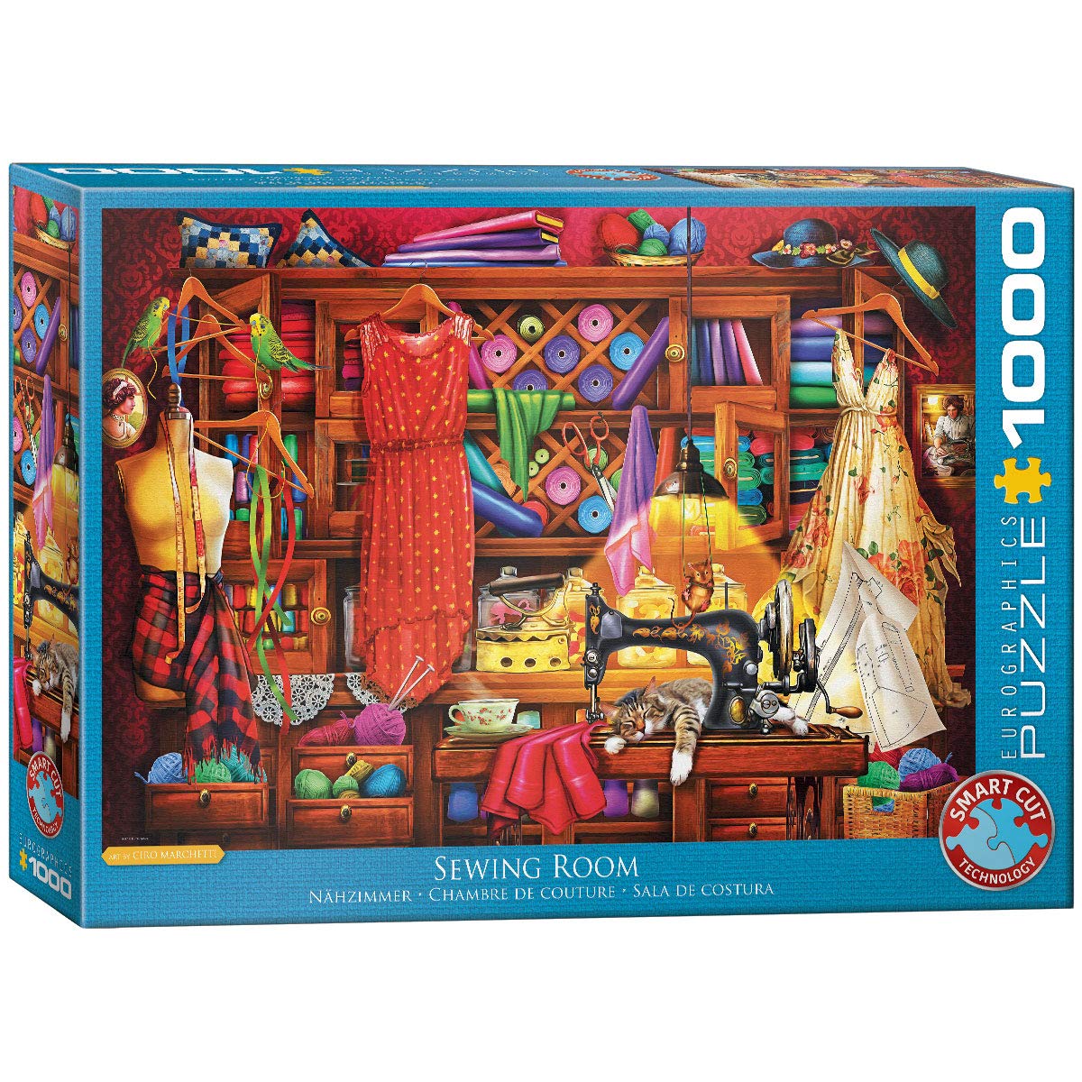 Eurographics Sewing Room by Ciro Marchetti 1000 Piece Jigsaw Puzzle - Complete