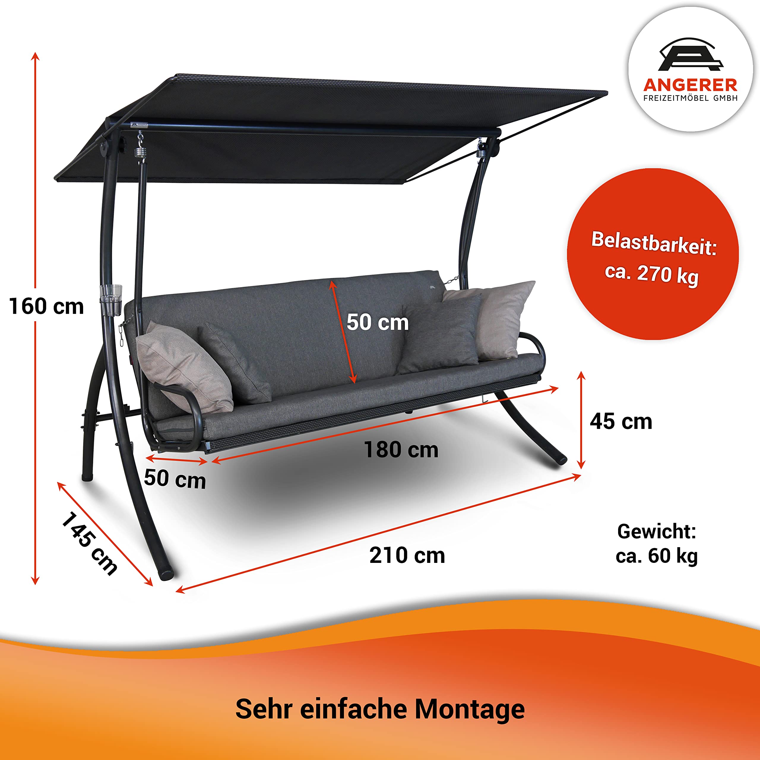 Balançoire Hollywood Elegance Smart Granit extérieur