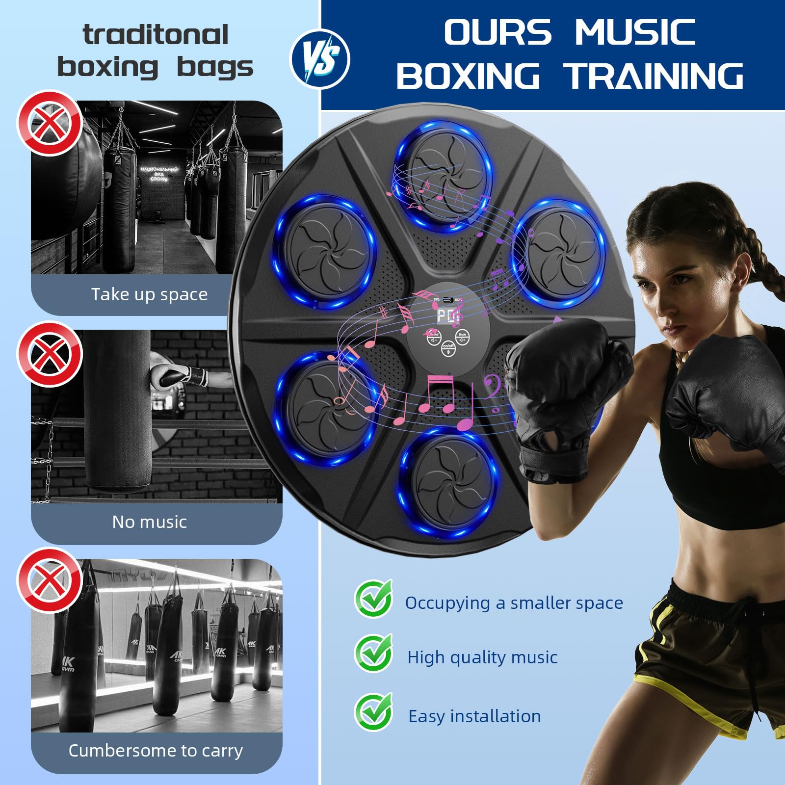 Amazon.com : Music Boxing Machine for Adults, Wall Target Punching