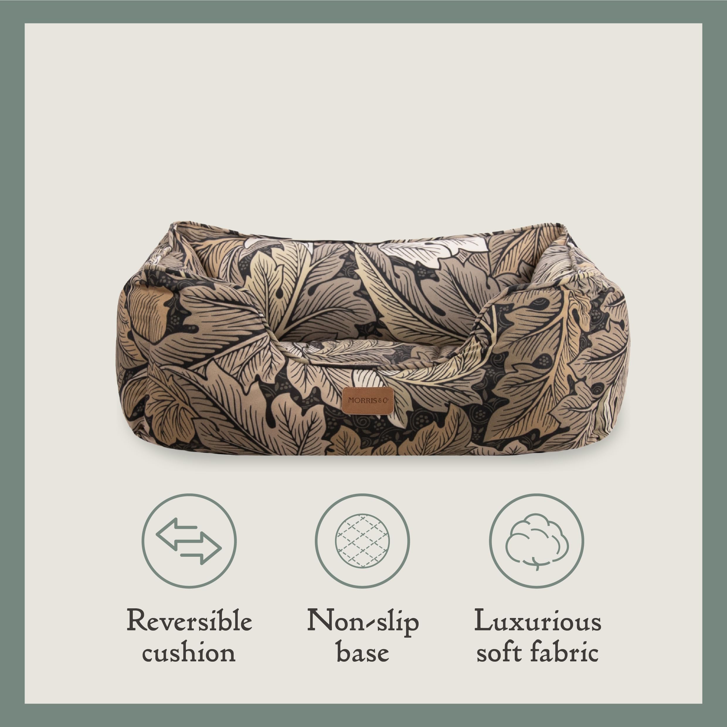 Rosewood x Morris & Co. Acanthus Legowisko dla zwierząt domowych, khaki, małe
