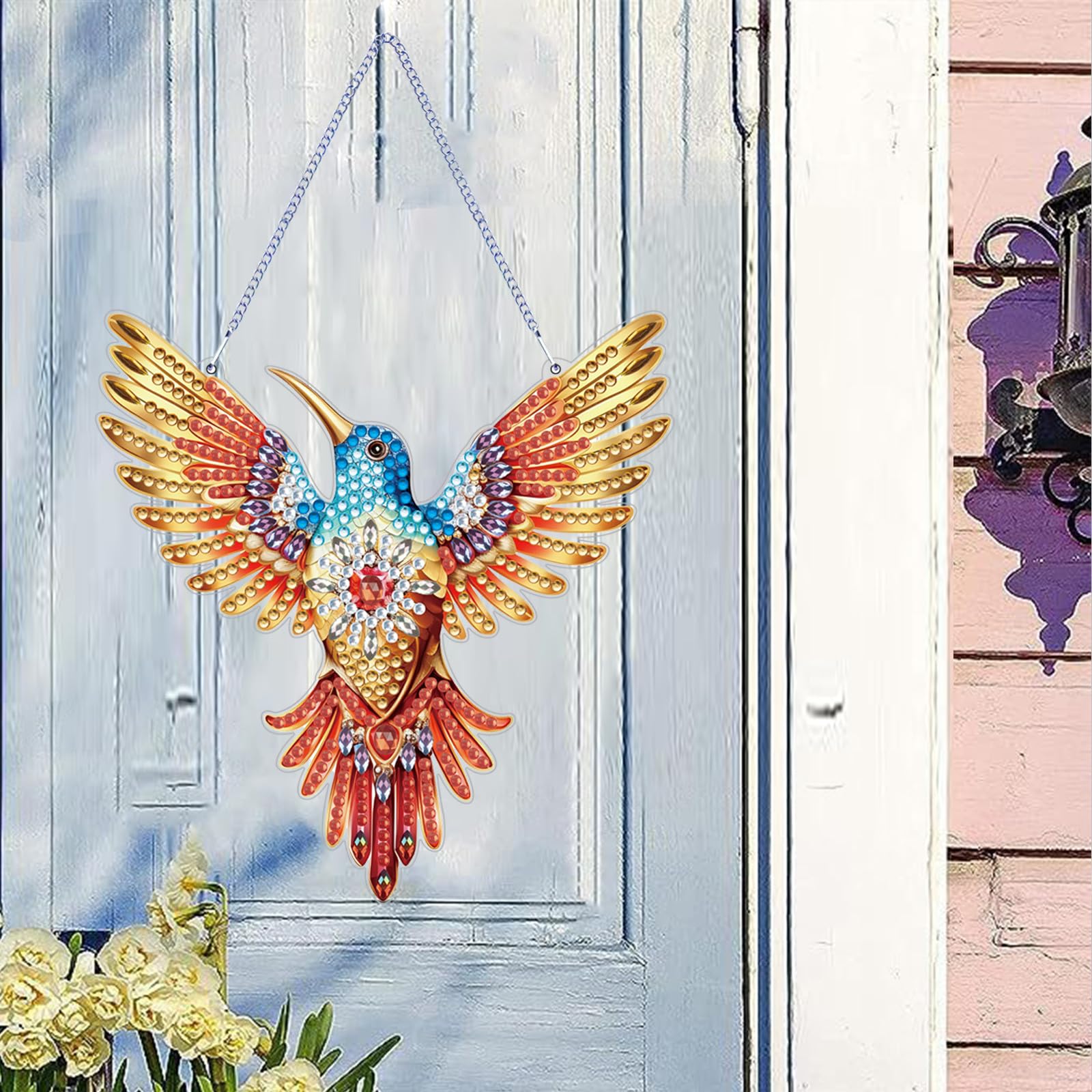 5D Diamond Painting Hummingbird Ornaments Diamond Art Crystal Ornament for Home Wall Decoration (Hummingbird 03)