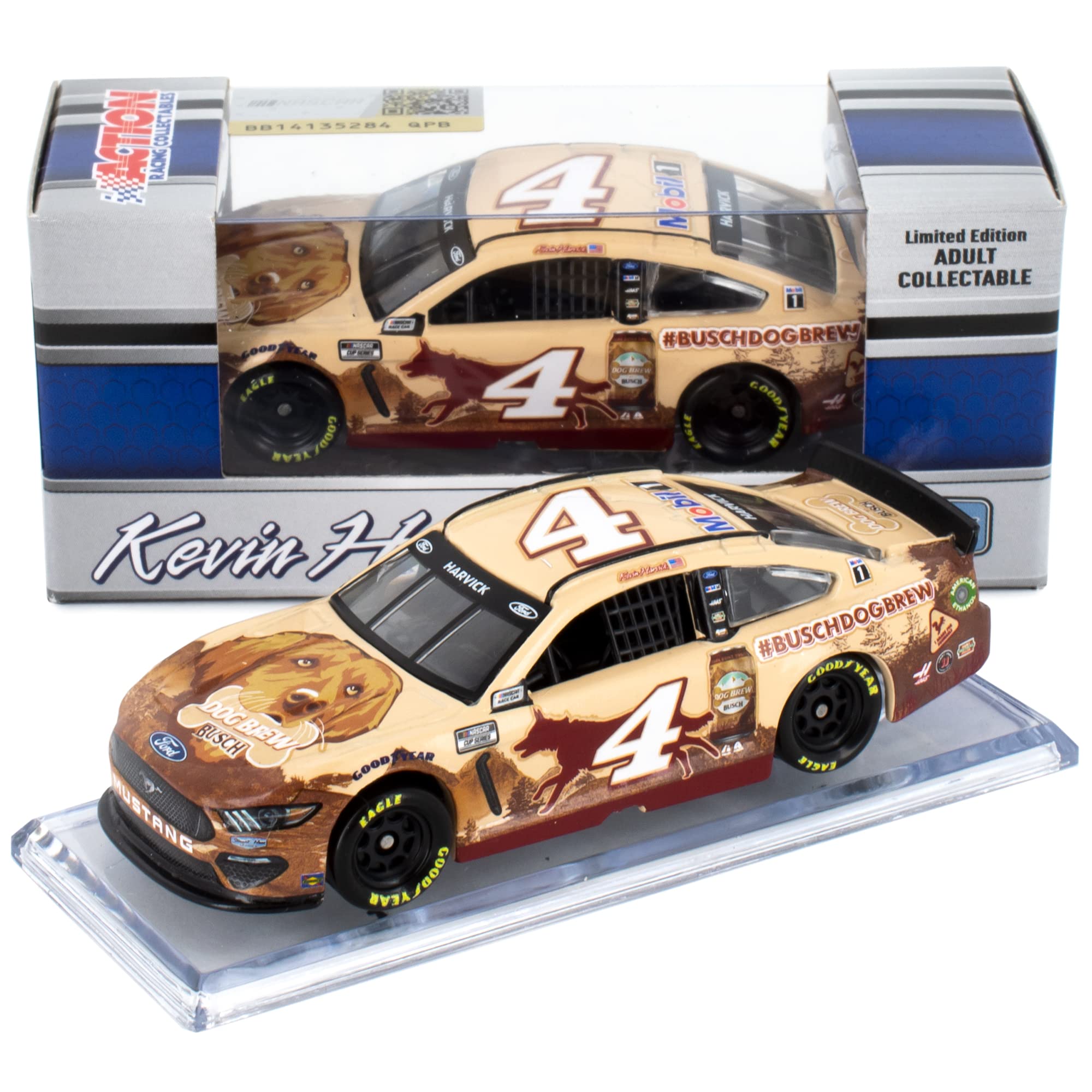 Lionel Racing Kevin Harvick 2021 Busch Dog Brew 1:64 ARC DIECAST, Multicolor